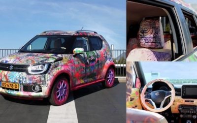 Nu in de veiling voor LINDA.foundation: handgeschilderde Suzuki Ignis